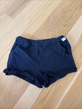 Il Gufo Navy Ruffle Trim Cotton Girls' Shorts